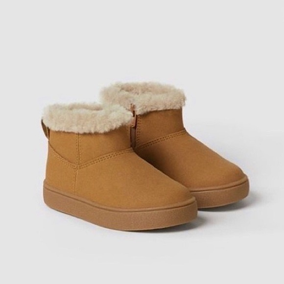 Zara Other - ZARA NWT! BABY FAUX‎ FUR LINED BOOTS